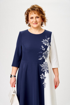 Платье Romanovich Style 1-2905 сине-белый - фото 3