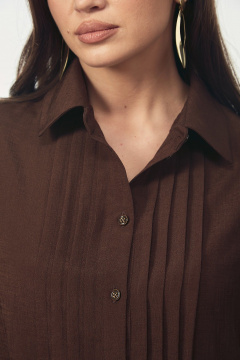 Платье Your size 2274 шоколадно-коричневый - фото 4