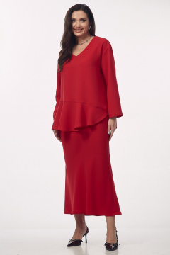 Блуза, юбка Your size 2275 красный - фото 2