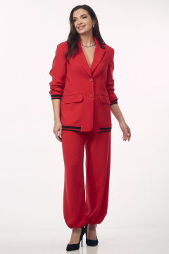 Брюки, жакет Your size 2277 красный - фото 3