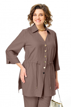 Блуза, брюки VI ORO VR-1261 шоколад - фото 4