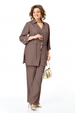 Блуза, брюки VI ORO VR-1261 шоколад - фото 3