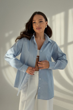 Рубашка T.N.D М176 полоска_голубой+белый - фото 1