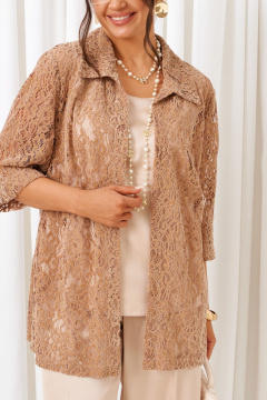 Блуза, брюки, топ Beautiful&Free 6425 бежевый - фото 5