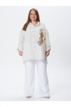 Блуза Condra 16286 молочный-бежевый - фото 3