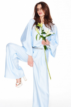 Блуза ELLETTO LIFE 3969 голубой - фото 5