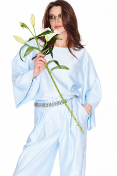 Блуза ELLETTO LIFE 3969 голубой - фото 2