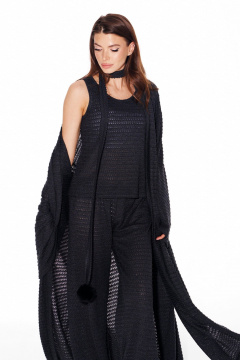 Брюки, кардиган, топ ELLETTO LIFE 5339 графит - фото 5