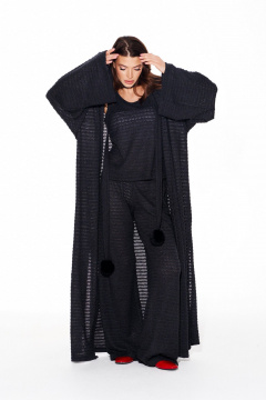 Брюки, кардиган, топ ELLETTO LIFE 5339 графит - фото 4