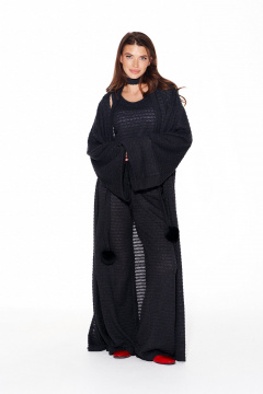 Брюки, кардиган, топ ELLETTO LIFE 5339 графит - фото 3