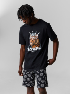 Футболка, шорты Mark Formelle 591044/25-5787ПП-0 черный_тигры_на_черном_3_сл_на_пол - фото 1