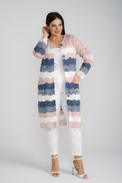 Кардиган BONADI 1285 пудра-джинс - фото 2