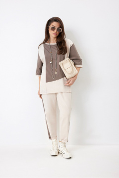 Брюки, туника ElPaiz 1326 молоко_с_серым - фото 3