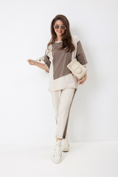 Брюки, туника ElPaiz 1326 молоко_с_серым - фото 2