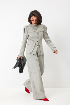 Брюки, жакет ElPaiz 1337 светло-серый - фото 2