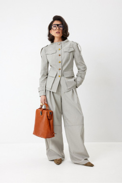 Брюки, жакет ElPaiz 1337 светло-серый - фото 1