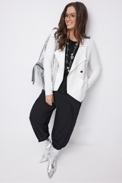 Брюки, жакет, топ ElPaiz 1339 черный_с_белым - фото 2