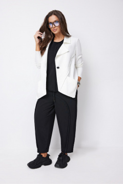 Брюки, жакет, топ ElPaiz 1340 черный_с_белым - фото 2