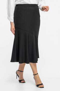 Юбка с расширением и клиньями для делового гардероба Avila 0978 черный - фото 5