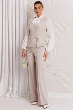 Брюки, жилет Мода Юрс 26-2912 беж - фото 1