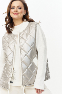 Жилет AVE RARA 1072/1 песочный-металлик - фото 3