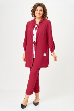 Брюки, кардиган, топ Svetlana-Style 1527 марсала - фото 1