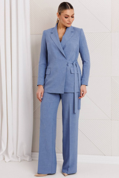 Брюки, жакет Мода Юрс 26-2669 синий - фото 1