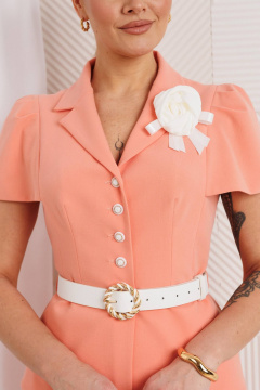 Жакет, юбка Мода Юрс 26-2892 персик - фото 4