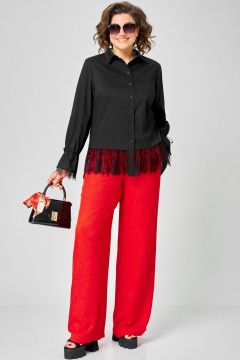 Блуза EVA GRANT 5002 черный_кружево - фото 5