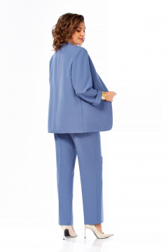 Блуза, брюки, жакет Ольга Стиль С-1000 синий - фото 4