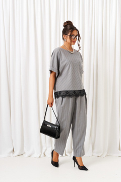 Блуза, брюки Beautiful&Free 6442 светло-серый - фото 3