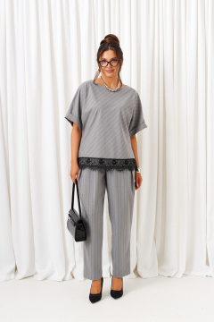 Блуза, брюки Beautiful&Free 6442 светло-серый - фото 1