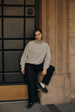 Свитшот Dorima W9.002 серый меланж - фото 2