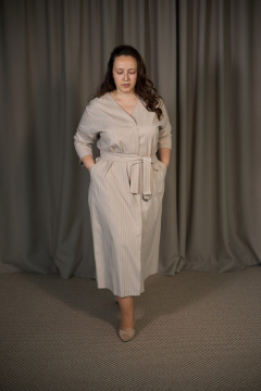 Платье ALIN 3007 шампань_в_полоску - фото 2