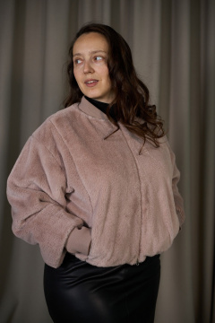 Бомбер ALIN 7003 лилово-бежевый - фото 1