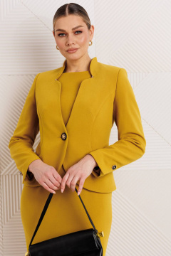 Жакет, платье Мода Юрс 26-2969 горчица - фото 5