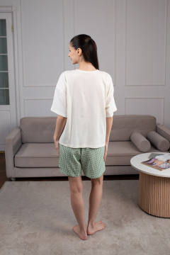 Футболка, шорты Купалинка 661520.158-164 к.ваниль,клетка - фото 4