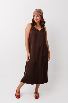 Жакет, платье Mubliz 332 шоколад+бежевый - фото 5