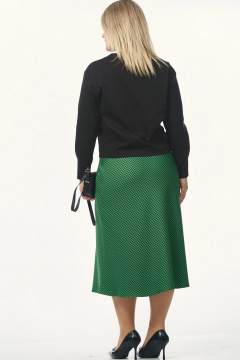 Джемпер, юбка Takka Plus 26-265 черный-зеленый - фото 4
