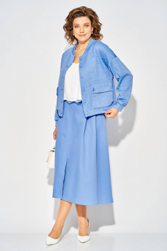 Бомбер, юбка Liliana 1513 голубой - фото 3