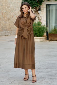 Блуза Vittoria Queen 28083бл шоколад - фото 1