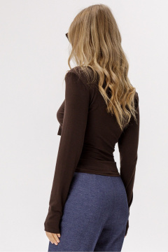 Джемпер PiRS 6521 коричневый - фото 5