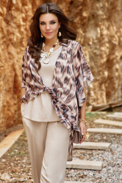 Блуза, майка Vittoria Queen 28163к песочный - фото 1