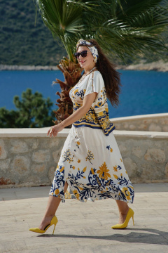 Блуза, юбка Vittoria Queen 28303 молочный_принт - фото 4