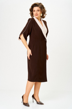 Платье ANASTASIA MAK 1308 коричневый - фото 4