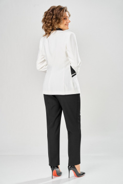 Брюки, жакет ANASTASIA MAK 1315 черный+молочный - фото 4