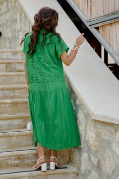 Блуза, юбка Vittoria Queen 28893 зеленый - фото 5