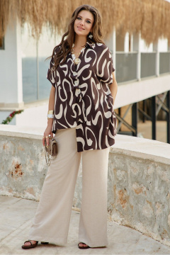 Брюки Vittoria Queen 28923бр бежевый - фото 2