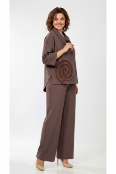 Блуза, брюки ZigzagStyle 559-2 шоколадный мусс - фото 4