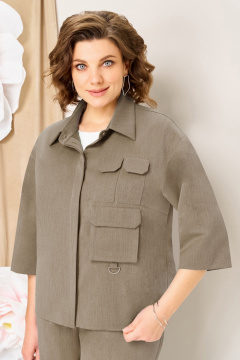 Блуза, брюки, жакет VOLNA 1463 бежевый - фото 5